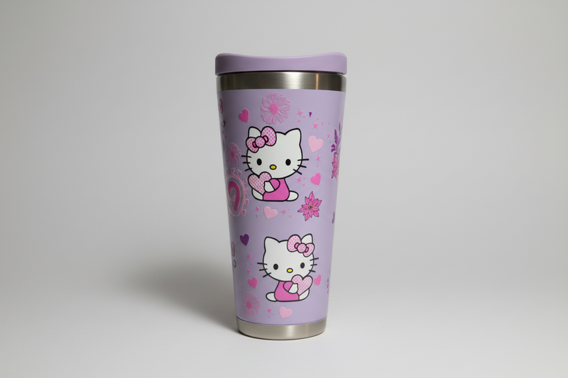 One -of-a kind Stainless Steel cup with straw-24 Fl oz Double wall